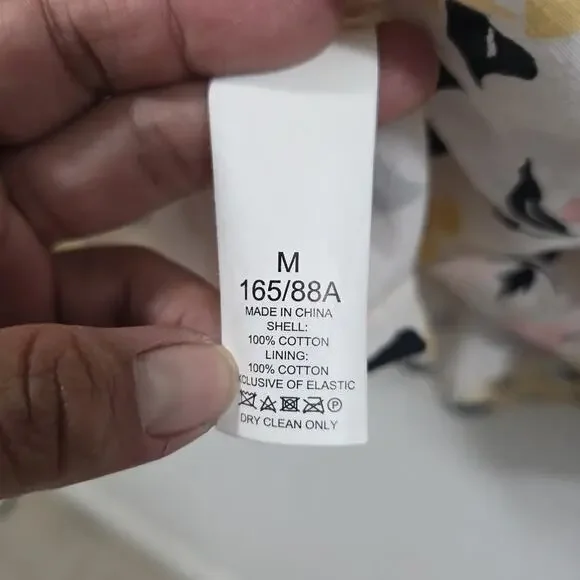 Kate Spade New York Floral Smocked Top Womens Medium Puff Sleeve Cotton Blouse - Picture 5 of 11